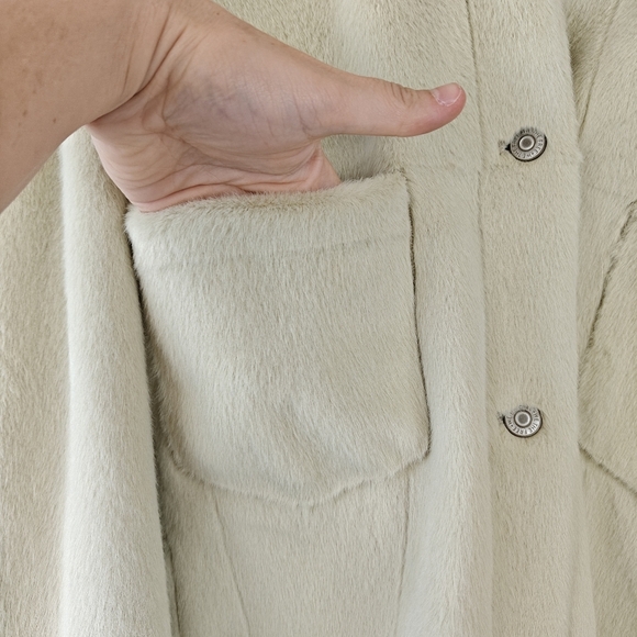 We The Free Cozy Opal Swing Button Up Faux Fur Jacket Size Small Women's - Picture 9 of 16